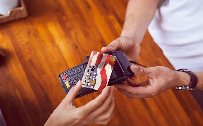 credit card in hand